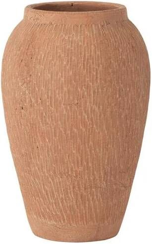 J-Line vaas Kaia Terracotta keramiek bruin large 34.5 cm hoog