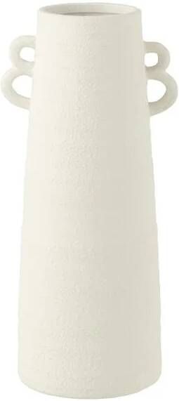 J-Line vaas Kegel keramiek wit small 44 cm hoog