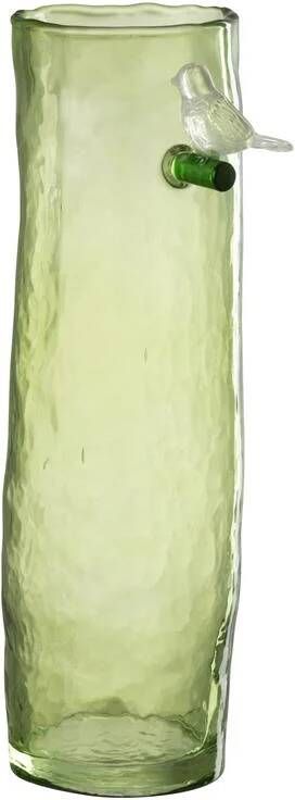 J-Line Vaas Lang Vogel Glas Groen Large