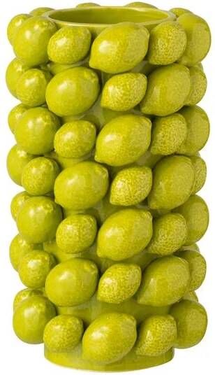 J-Line vaas Limoen Cover keramiek groen 26.5 cm hoog