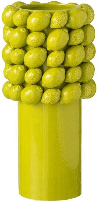 J-Line vaas Limoen keramiek groen large 34.5 cm hoog