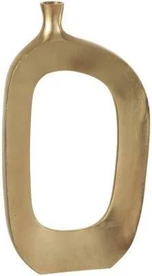 J-Line Vaas Ovaal Aluminium Goud Large 24x5.5x46cm
