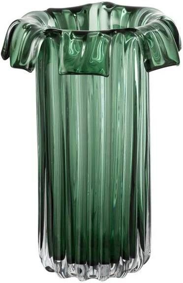 J-Line vaas Retro glas groen large 30 cm hoog