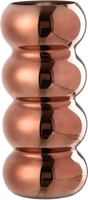J-Line vaas Rups glas bruin 30 cm hoog