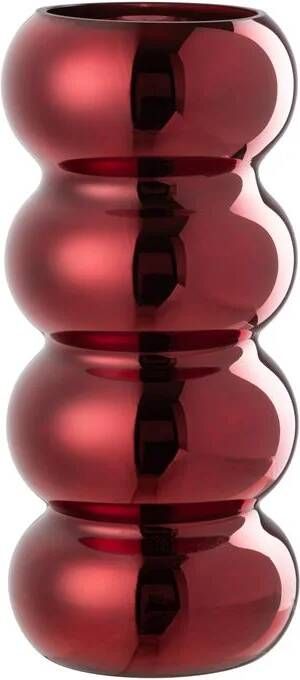 J-Line vaas Rups glas donkerrood 30 cm hoog
