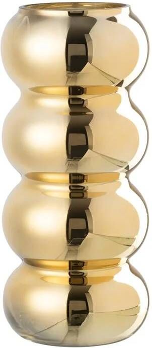 J-Line vaas Rups glas goud 30 cm hoog