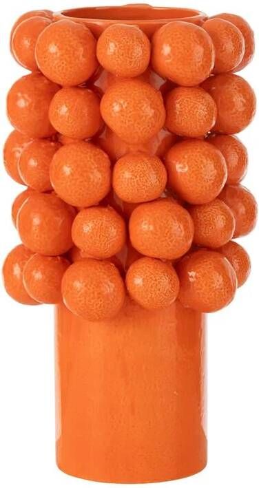 J-Line vaas Sinaasappels keramiek oranje large 34.5 cm hoog