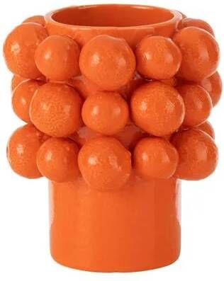 J-Line vaas Sinaasappels keramiek oranje small 18 cm hoog
