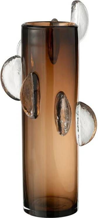 J-Line vaas Steggy glas bruin large 46 cm hoog