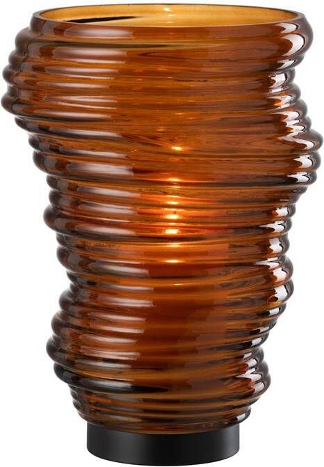 J-Line vaas Tornado glas bruin large 27.5 cm hoog
