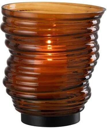 J-Line vaas Tornado glas bruin small Ø 16 cm