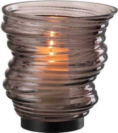 J-Line vaas Tornado glas grijs small Ø 16 cm