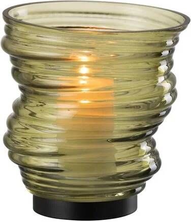 J-Line vaas Tornado glas groen small Ø 16 cm