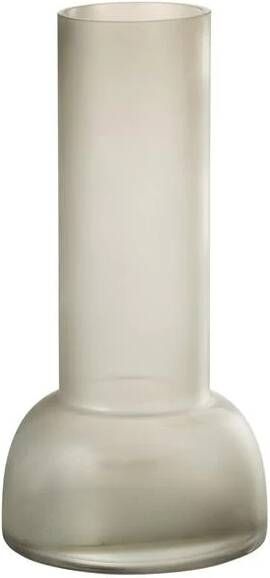 J-Line vaas|kandelaar Yara glas greige medium 32 cm hoog