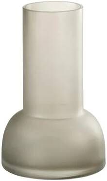 J-Line vaas|kandelaar Yara glas grijs small 20 cm hoog