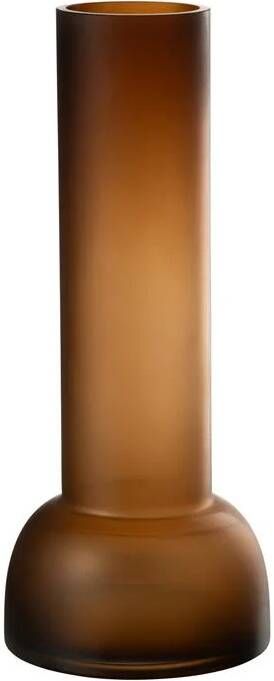 J-Line vaas|kandelaar Yoko glas bruin large 38 cm hoog
