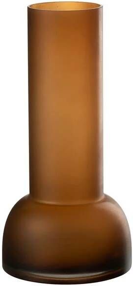 J-Line vaas|kandelaar Yoko glas bruin medium 32 cm hoog