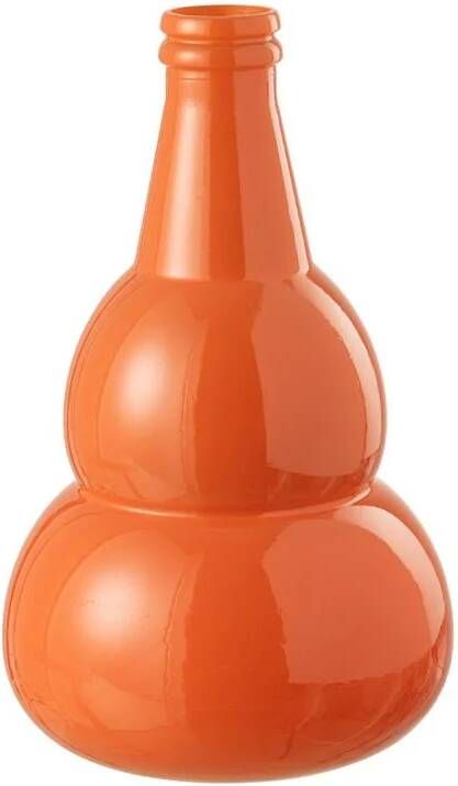 J-Line vaas Cocoon glas oranje 45 cm hoog
