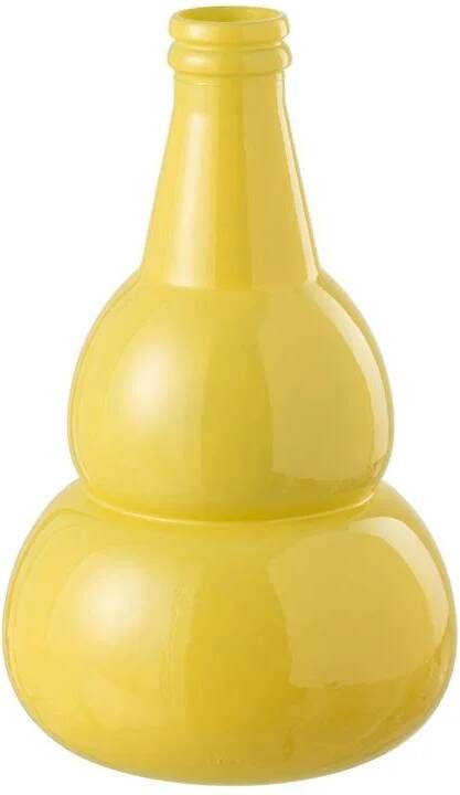 J-Line vaas Cocoon glas geel 45 cm hoog