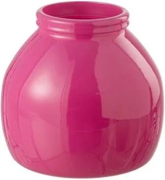 J-Line vaas glas roze small Ø 21 cm