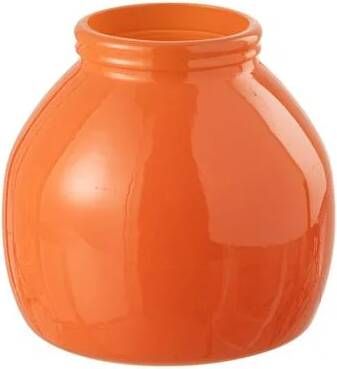 J-Line vaas glas oranje small Ø 21 cm