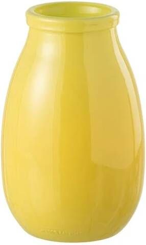 J-Line vaas glas geel large Ø 17.5 cm