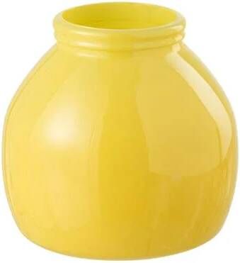 J-Line vaas glas geel small Ø 21 cm