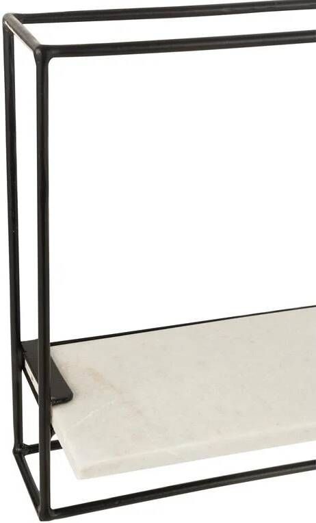 CaliCosy J-Line Muurrek 1Plank Ijzer Marmer Zwart Wit Small