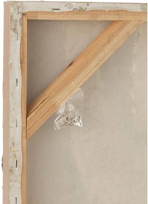 J-Line Wanddecoratie Ibiza Canvas Verf Creme Wit (2-delig)