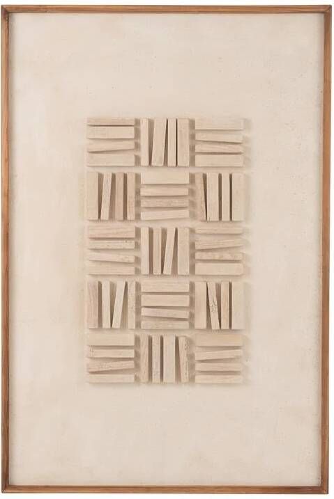 J-Line Wanddecoratie John Dennenhout|Canvas Wit