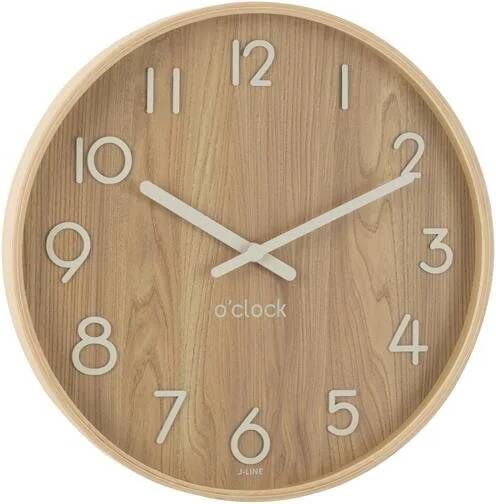 J-Line Wandklok Multiplex|Mdf Naturel Small