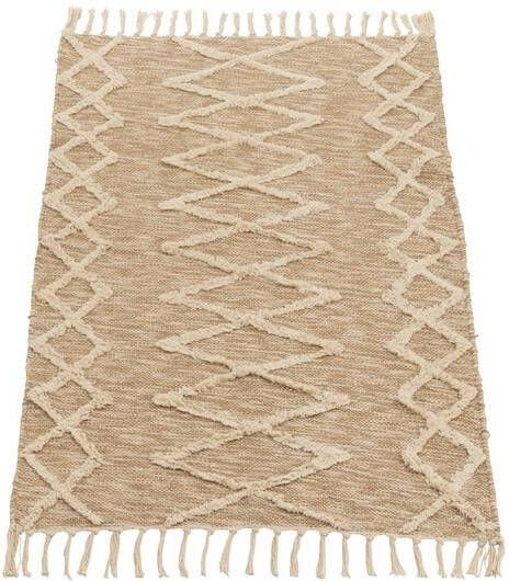 J-Line Zita tapijt vloerkleed katoen beige