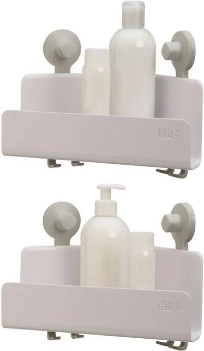 Joseph EasyStore Douche Organizer Hoekmodel Set van 2 Stuks Nylon Wit