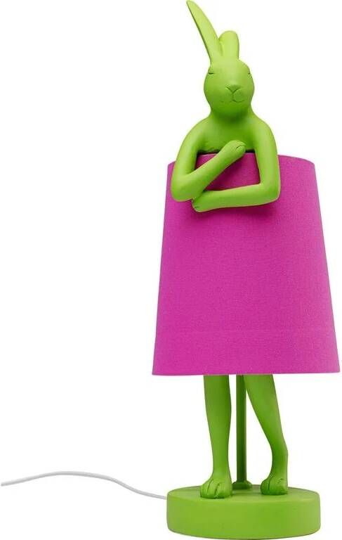 Kare Design Animal Tafellamp konjin 50cm groen en roze