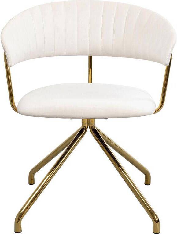 Kare Design Belle draaistoel armleuningen fluweel creme