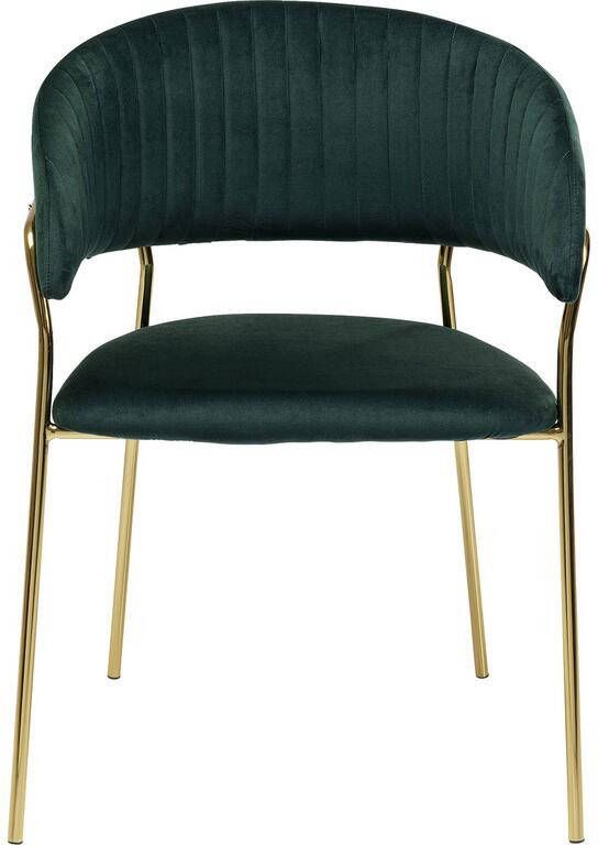 Kare Design Belle stoel armleuningen fluweel groen