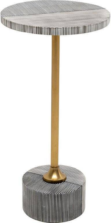 Kare Design Bijzettafel Domero Double Ø25cm zwart en wit