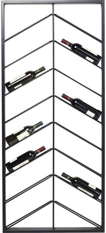 Kare Design Bistro Double Wijnrek B70 X D6 X H160 Cm Zwart Metaal