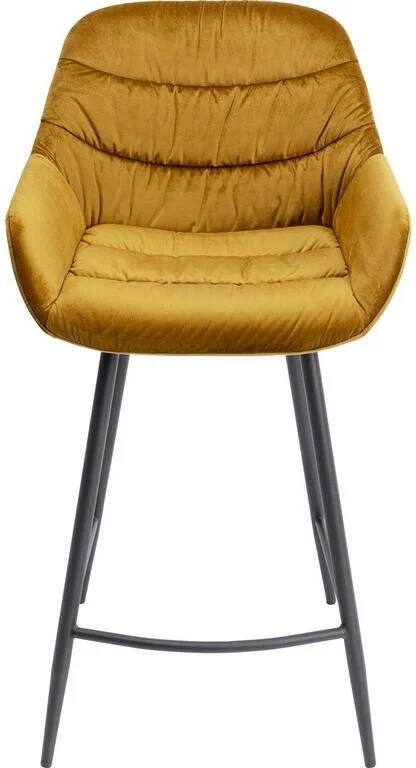 Kare Design Bristol barkruk geel fluweel