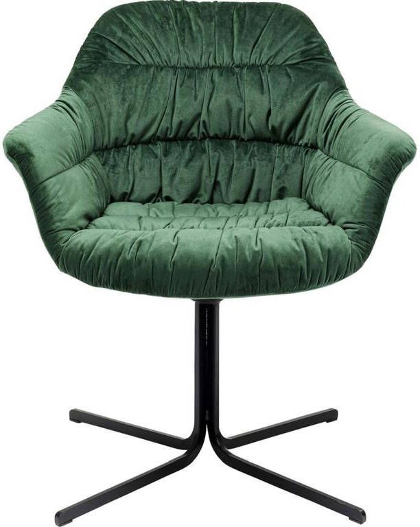 Kare Design Colmar Draaibare Eetkamerstoel Groen Fluweel