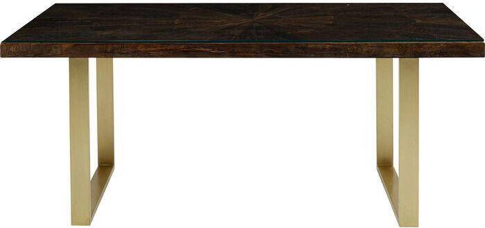 Kare Design Conley Eettafel 180 X 90 Cm Hout En Messing