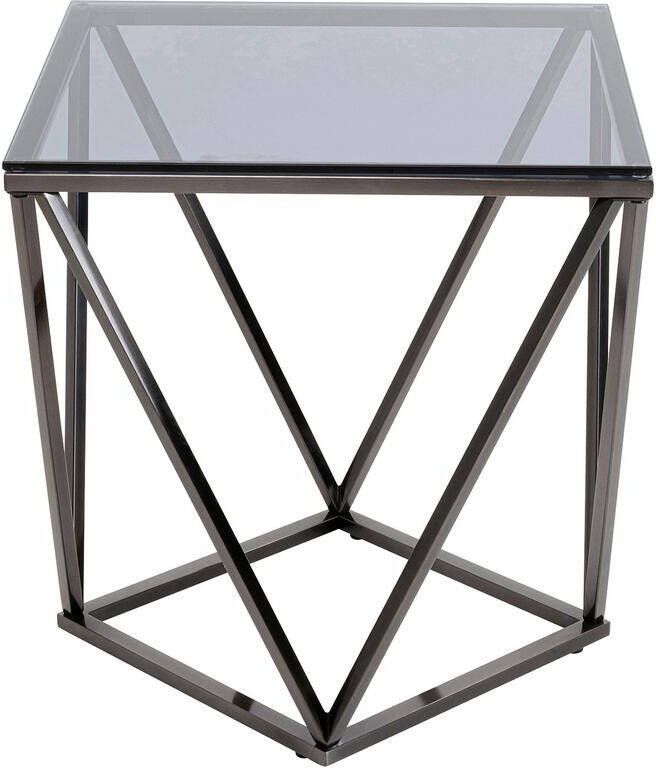 Kare Design Cristallo bijzettafel 50x50cm grijs