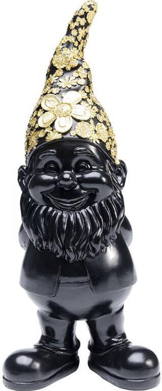 Kare Design Kare Decofiguur Gnome Standing Black Gold 30cm