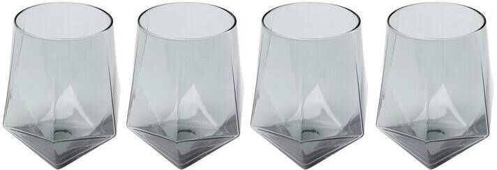 Kare Design Diamond Waterglazen smoke 4st