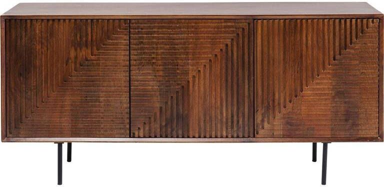 Kare Design Grooves Dressoir B164 X D40 X H79 Cm Bruin Mangohout