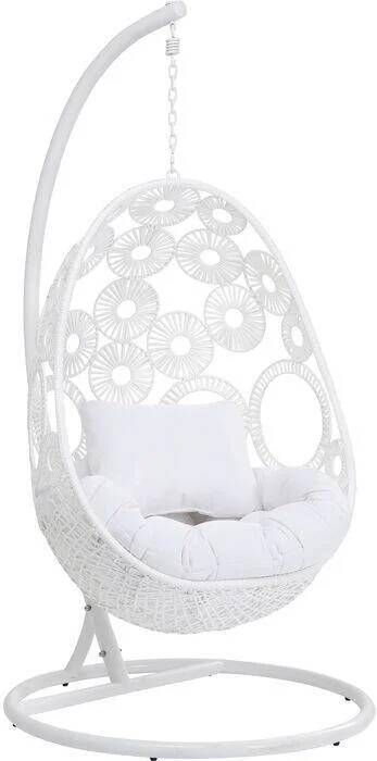Kare Design | Hangende Fauteuil Ibiza White | Tuinmeubelen | Lounge tuinstoel
