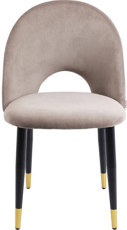 Kare Design Iris stoel fluweel taupe