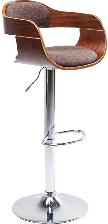 Kare Design Barkruk Monaco Choco Retro Fifties inox stof