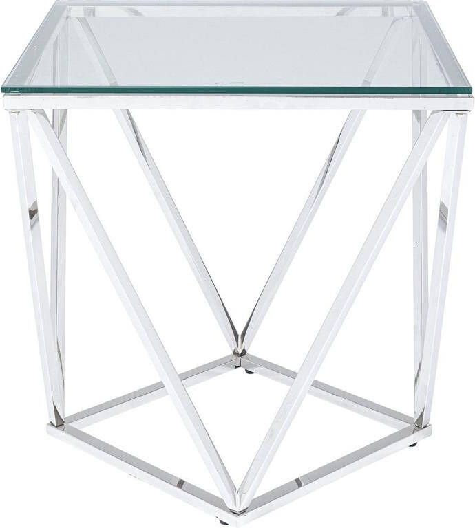 Kare Design Kare Bijzettafel Cristallo Silver