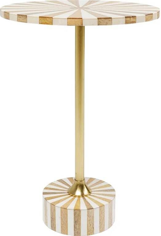 Kare Design Kare Bijzettafel Domero Cirque Gold White Ø40cm